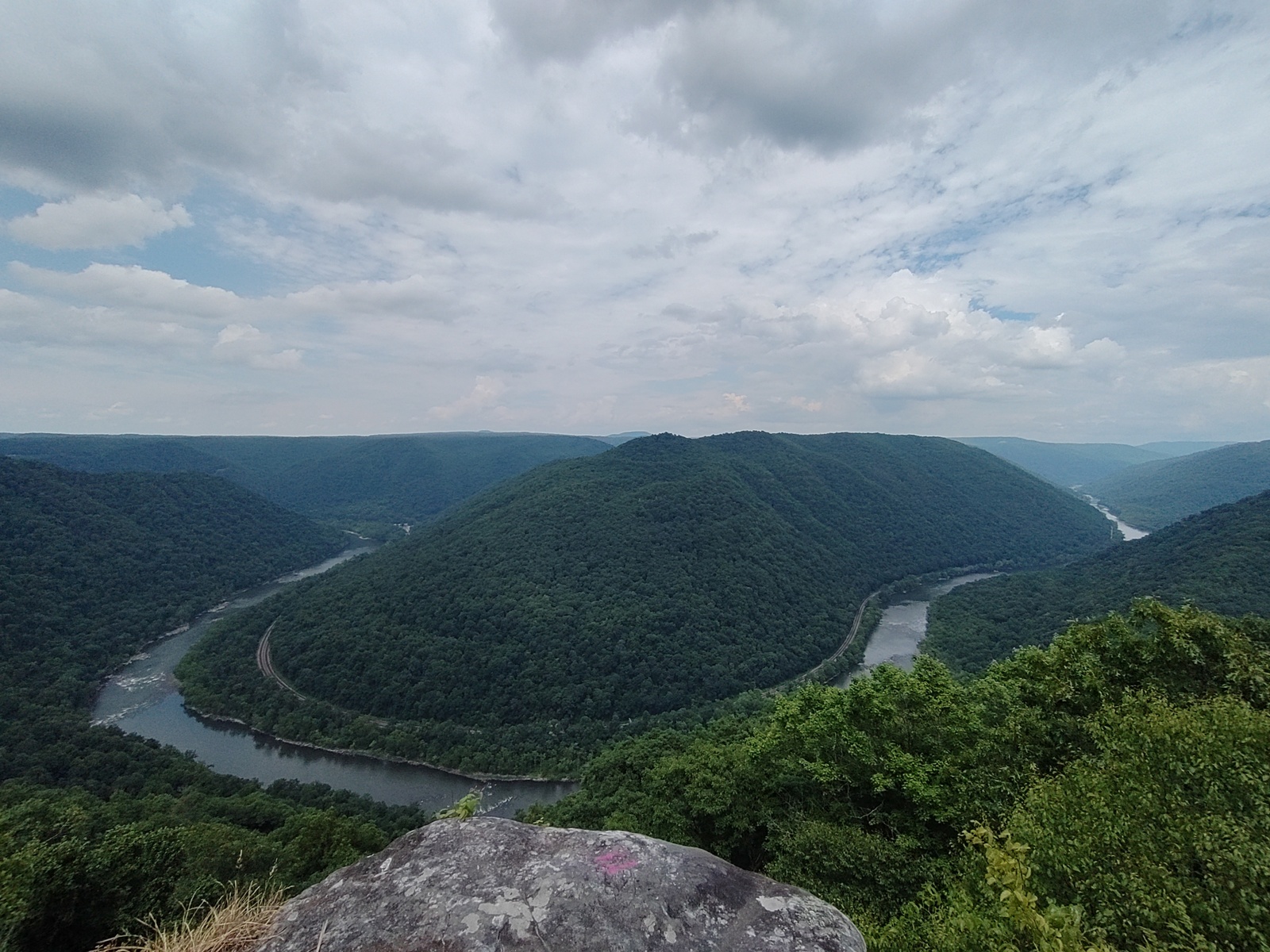 A bow of New River, seen from an overlook.